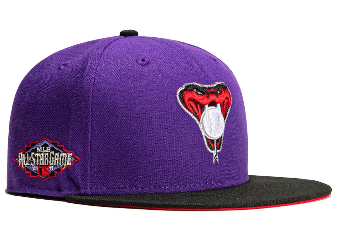 Pre-owned New Era Arizona Diamondbacks T-dot 2011 All-star Game Patch Snakehead Hat Club Exclusive 59fifty Fit In Purple/black
