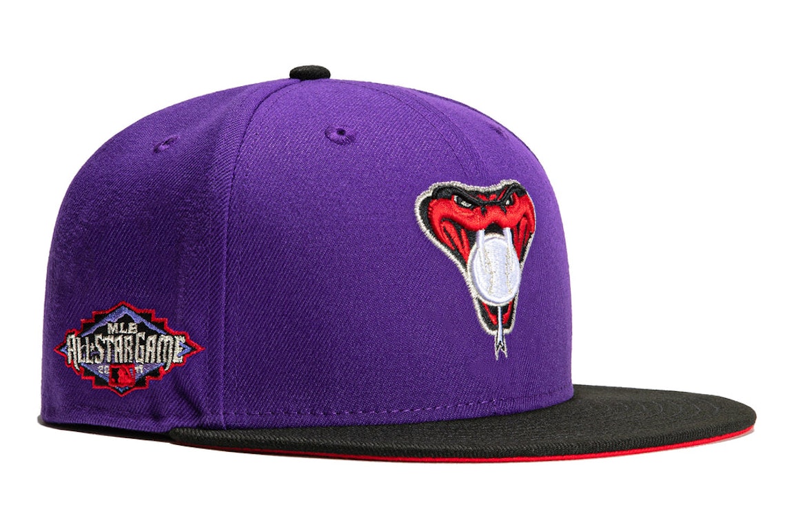 Pre-owned New Era Arizona Diamondbacks T-dot 2011 All-star Game Patch Snakehead Hat Club Exclusive 59fifty Fit In Purple/black