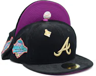 New Era Atlanta Braves Movie Collection 1996 World Series Patch Capsule Hats  Exclusive 59Fifty Fitted Hat Tan/Red - SS22 - US