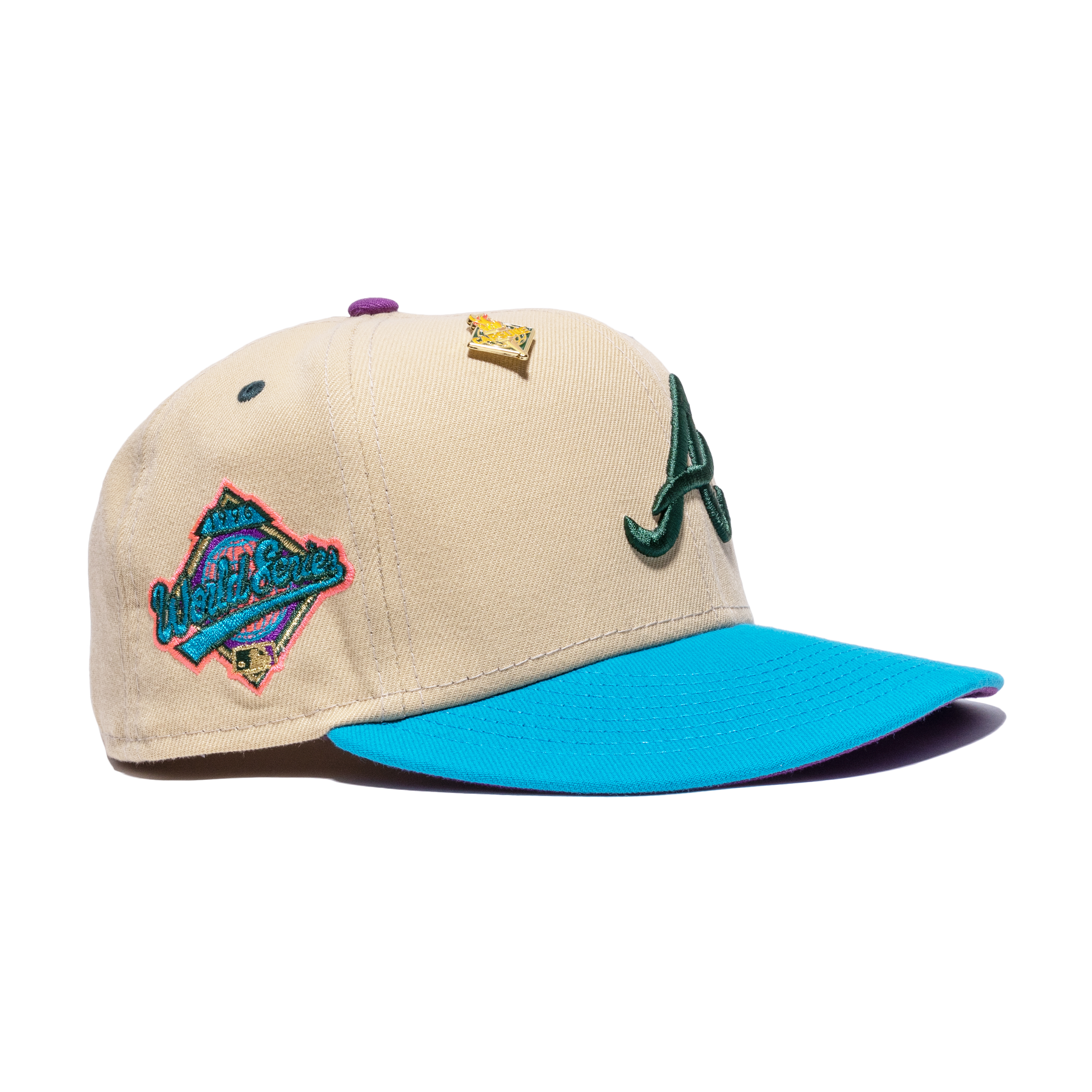New Era Atlanta Braves '96 Olympic Collection (Part 2) 1996 World Series  Capsule Hats Exclusive 59Fifty Fitted Hat Gold/Purple