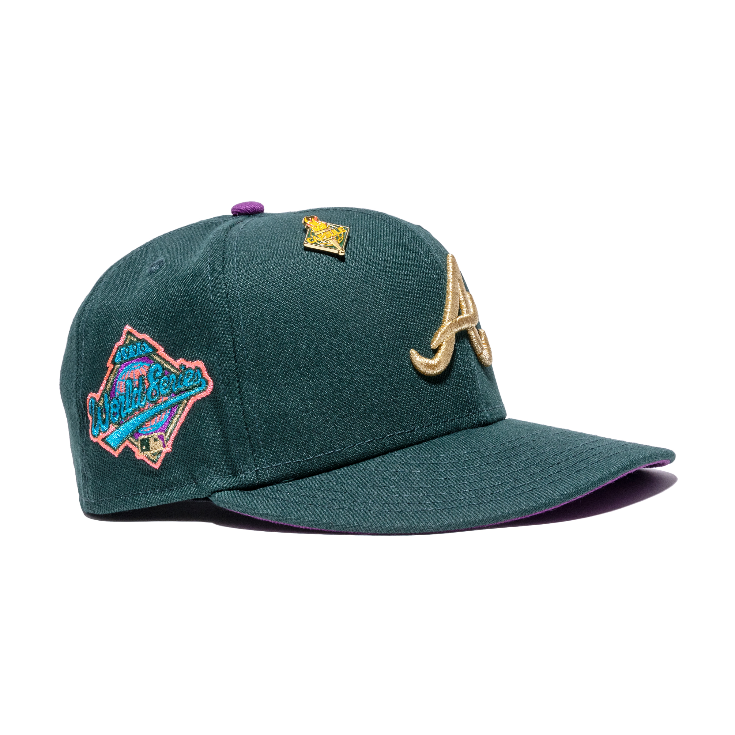 green atlanta braves fitted hat