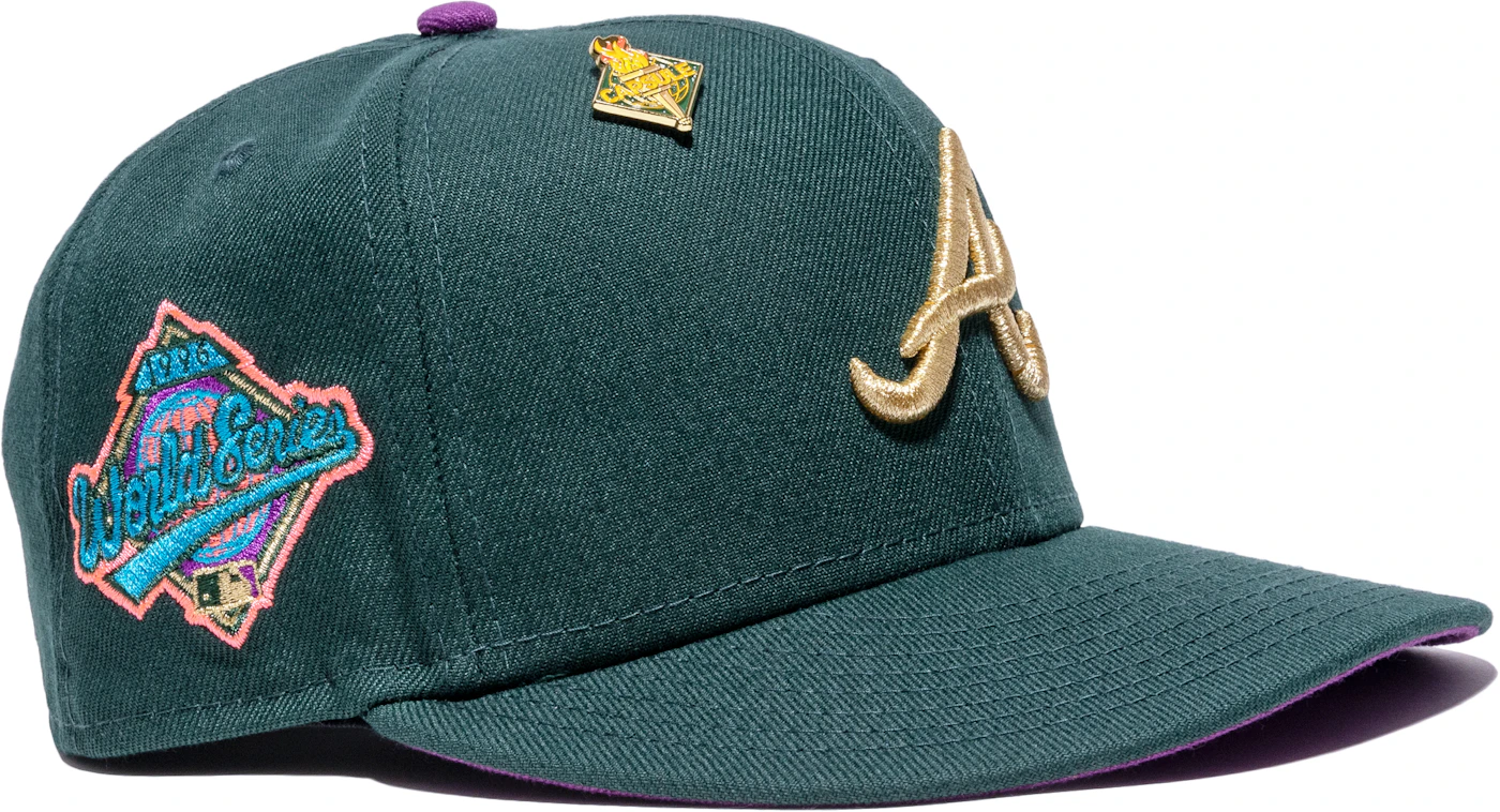 New Era Atlanta Braves '96 Olympic Collection (Part 1) Corduroy 1996 World Series Capsule Hats Exclusive 59FIFTY Fitted Hat Black/Purple