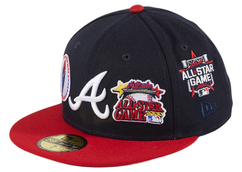 red atlanta fitted hat