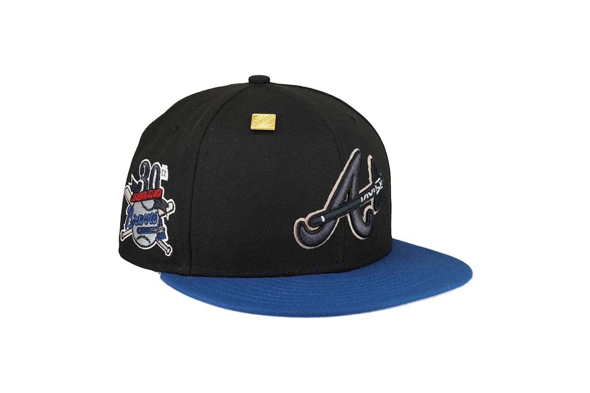 Pre-owned New Era Atlanta Braves Capsule Black Friday 30th Season 59fity Fitted Hat Black/grey