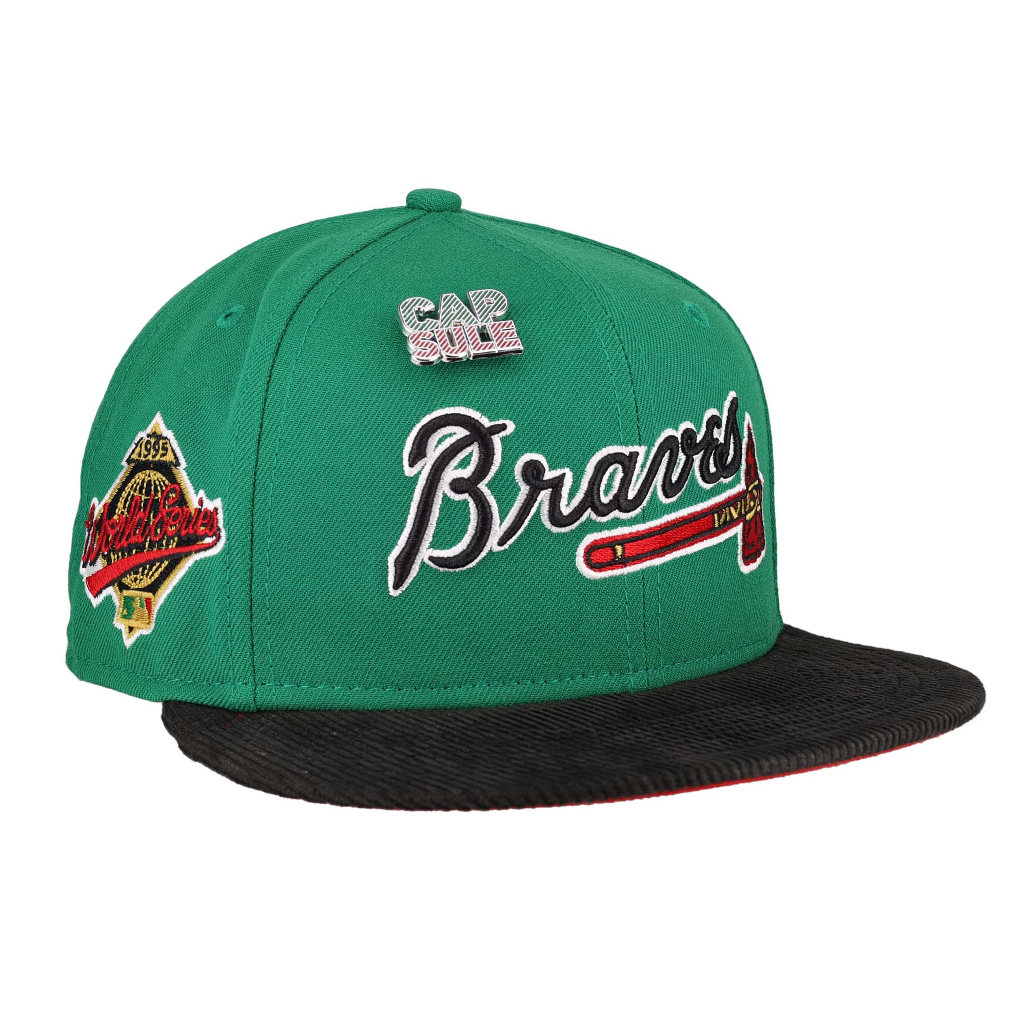 New Era Atlanta Braves Capsule Vintage Collection 2017 Inaugural Season Fitted Hat 59Fifty Fitted Hat Black/Teal