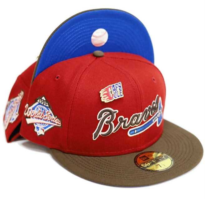 New Era Atlanta Braves 59FIFTY Authentic Collection Hat Navy/Red 7 5/8