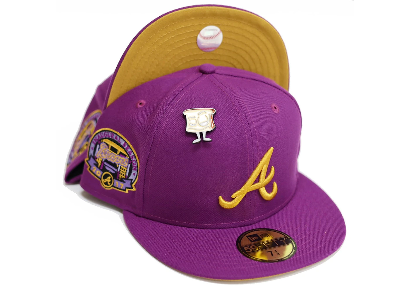 New Era Purple Gold 59FIFTY Gold W Fitted Hat