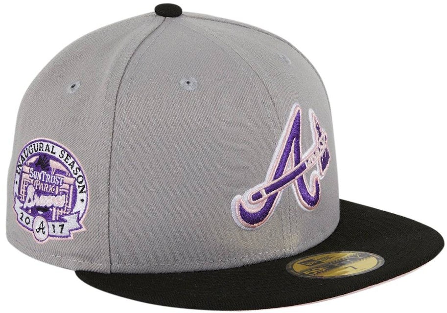 New Era Atlanta Braves Aux Pack Vol 2 40th Anniversary Patch Alternate Hat Club Exclusive 59FIFTY Fitted Hat Neon Blue/Black