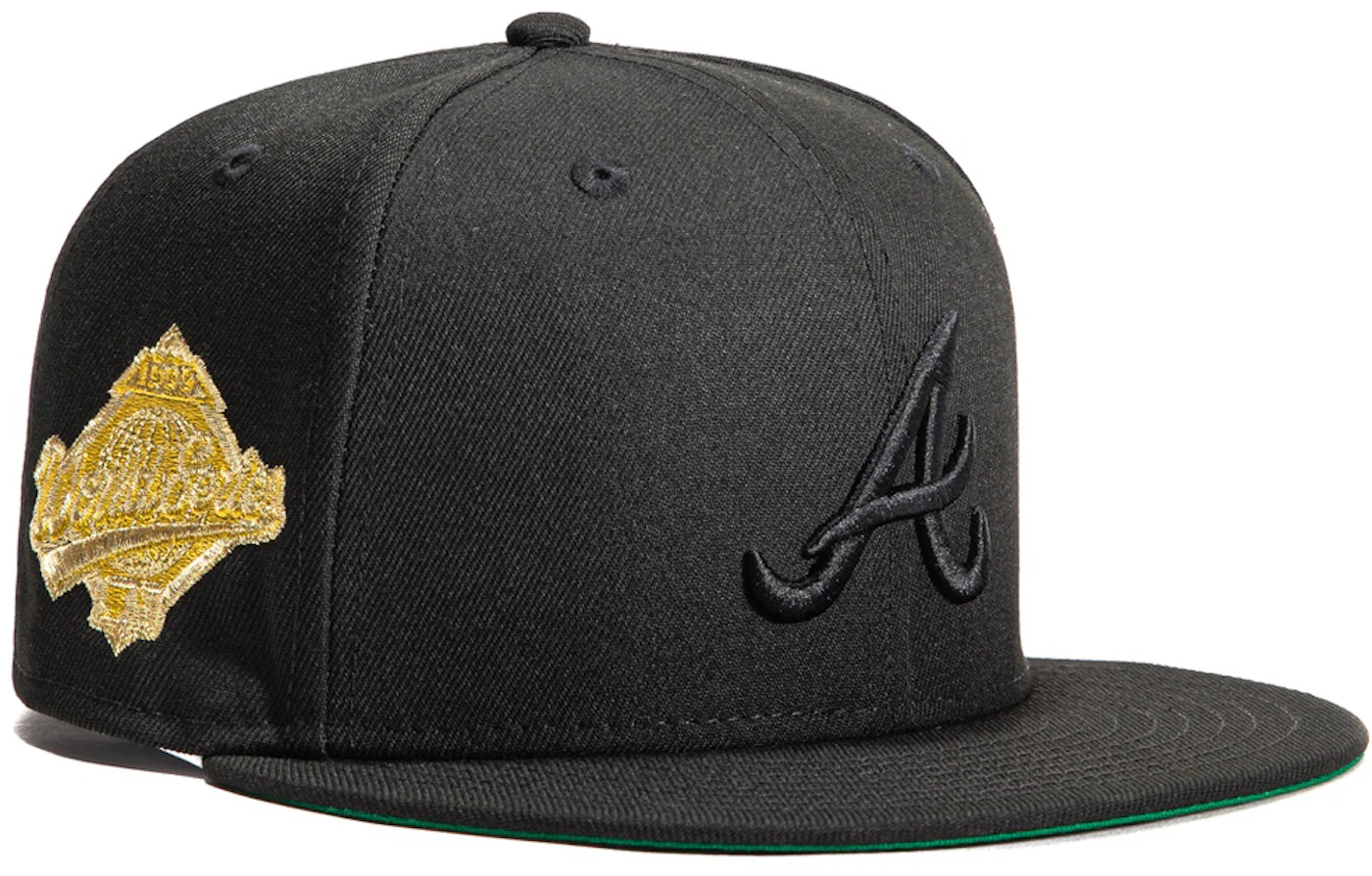 Black Atlanta Braves Fitted Hats
