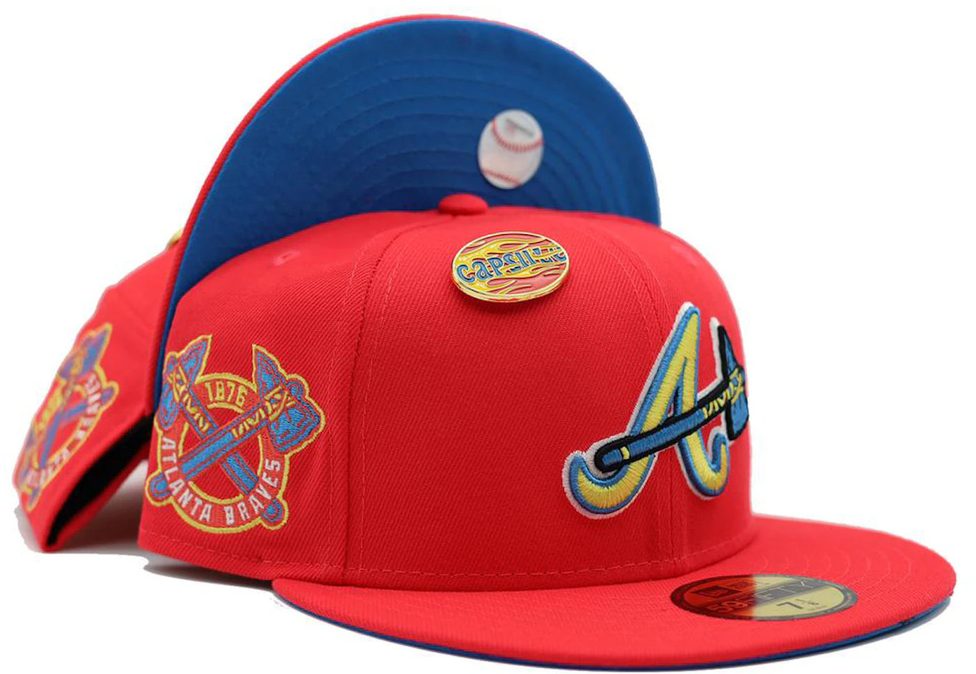 nieuwigheid Romanschrijver Antecedent New Era Atlanta Braves Hot Rod Collection Tomahawk Pin Capsule Hats  Exclusive 59Fifty Fitted Hat Infrared/Blue - SS21 Men's - US