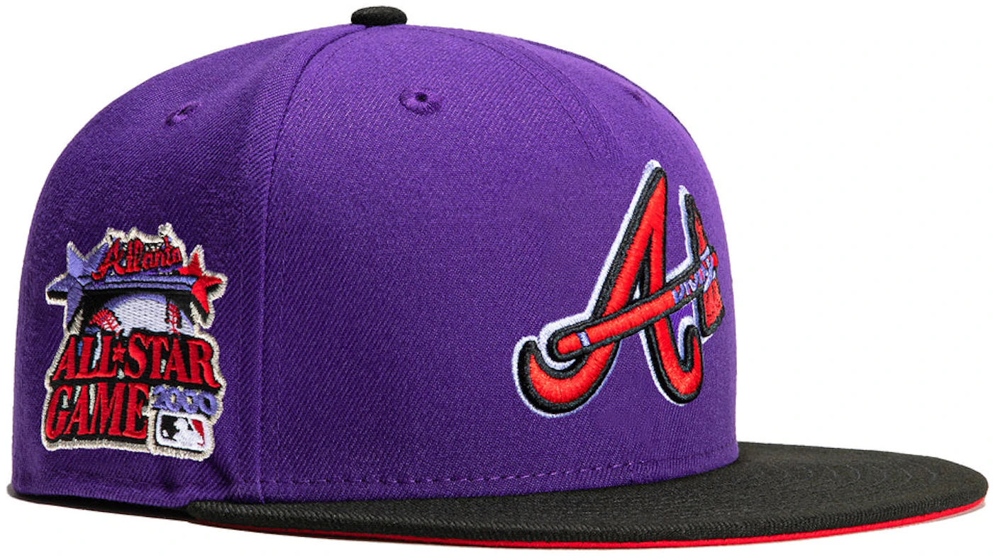 Men's New Era Tan/Black Atlanta Braves 30th Season Purple Undervisor  59FIFTY Fitted Hat