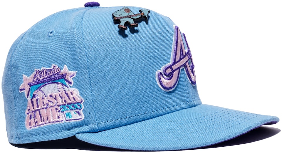 New Era Atlanta Braves Yeti Collection 2000 All Star Game Capsule Hats  59Fifty Fitted Hat Blue/Purple Men's - US