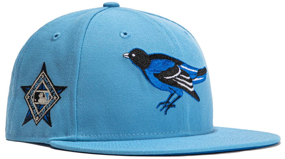Men's New Era Sky Blue Baltimore Orioles Logo White 59FIFTY Fitted Hat