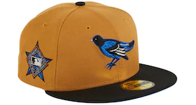 New Era Baltimore Orioles Ancient Egypt 1993 ASG Hat Club Exclusive 59Fifty Fitted Hat Khaki/Black/Royal Blue