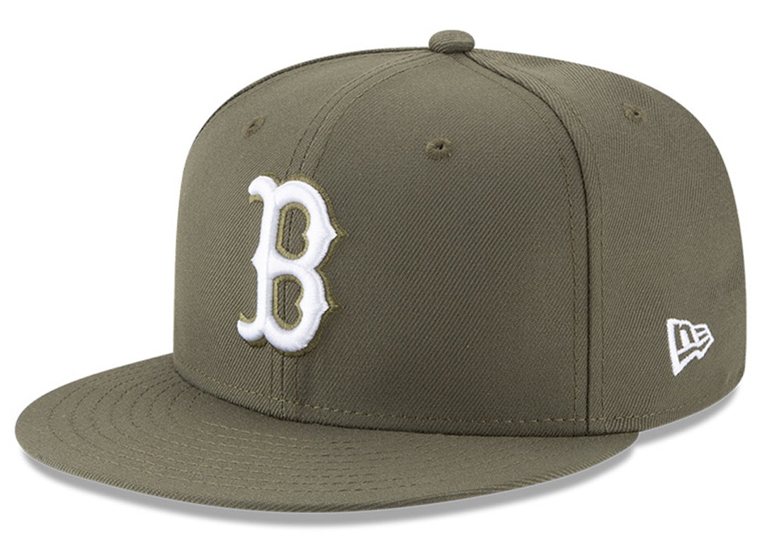 Pre-owned New Era Boston Red Sox 59fifty Fitted Hat Olive/white