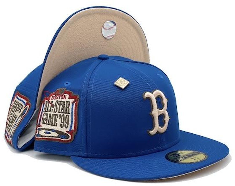 New Era Boston Red Sox Blue Nitro Collection 1999 All Star Game Capsule Hats  Exclusive 59Fifty Fitted Hat Blue/Peach Men's - US