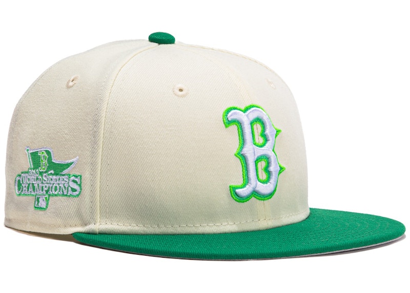 green red sox fitted hat