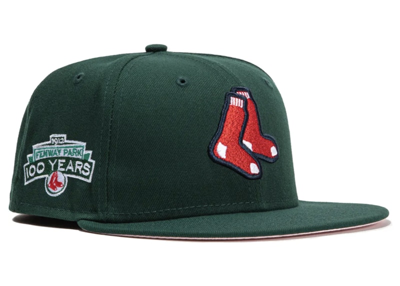 green boston red sox hat fitted