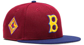 New Era Boston Red Sox Sangria 1946 All Star Game Patch Hat Club Exclusive 59Fifty Fitted Hat Cardinal/Royal