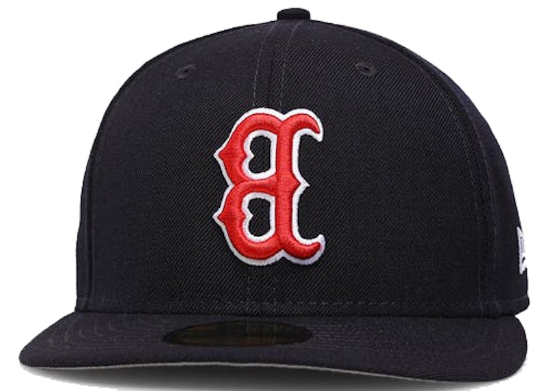 New Era Boston Red Sox Upside Down 59Fifty Fitted Hat Navy Men's