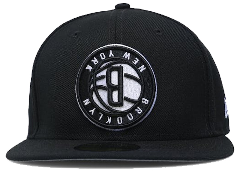 New Era Brooklyn Nets Upside Down 59Fifty Fitted Hat Black New Era Brooklyn Nets Upside Down 59Fifty Fitted Hat Black