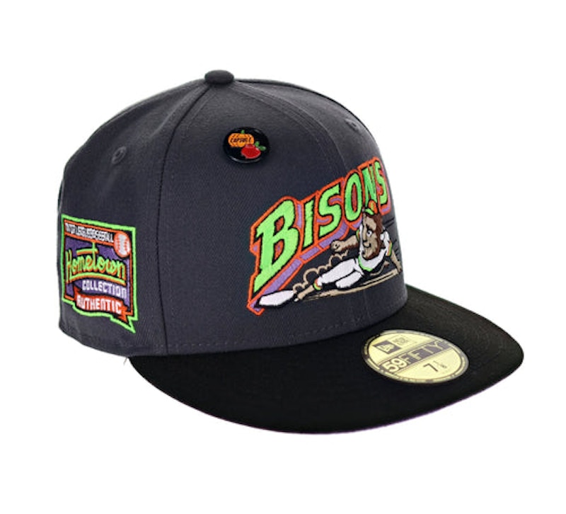 Pre-owned New Era Buffalo Bisons Capsule Autumn Collection Hometown Collection Patch Fitted Hat Fitted Hat In Grey/pur In Multi