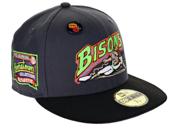 New Era Buffalo Bisons Capsule Autumn Collection Hometown Collection Patch Fitted Hat Fitted Hat Grey/Purple