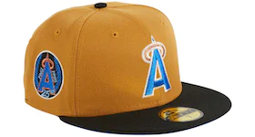New Era California Angels Ancient Egypt 25th Anniversary Hat Club Exclusive 59Fifty Fitted Hat Khaki/Black/Royal Blue