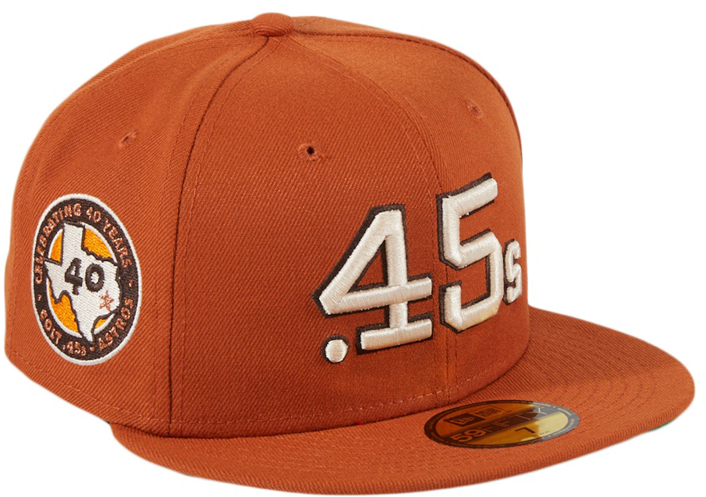 New Era Campfire Houston Astros Colt .45s 40th Patch Hat Club Exclusive  59Fifty Fitted Hat Burnt Orange Men's - FW21 - US