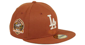 New Era Campfire Los Angeles Dodgers 60th Anniversary Patch Hat Club Exclusive 59Fifty Fitted Hat Burnt Orange