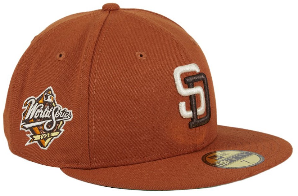 New Era Campfire San Diego Padres 1998 World Series Patch Hat Club  Exclusive 59Fifty Fitted Hat Burnt Orange - FW21 Men's - US