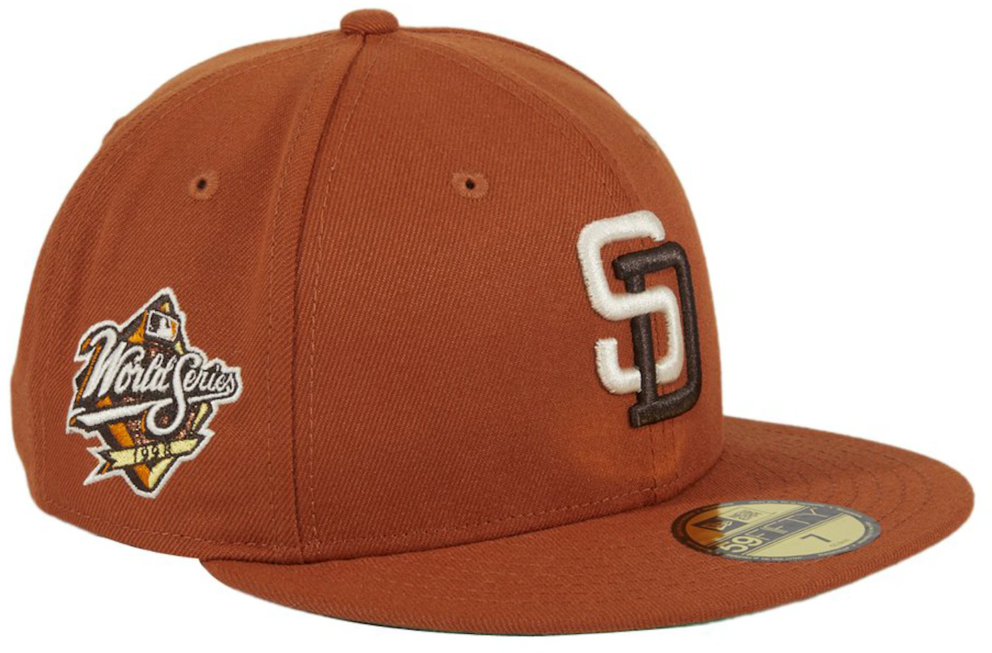 New Era Men's New Era Orange/Purple San Diego Padres 1998 World Series Side  Patch 59FIFTY Fitted Hat