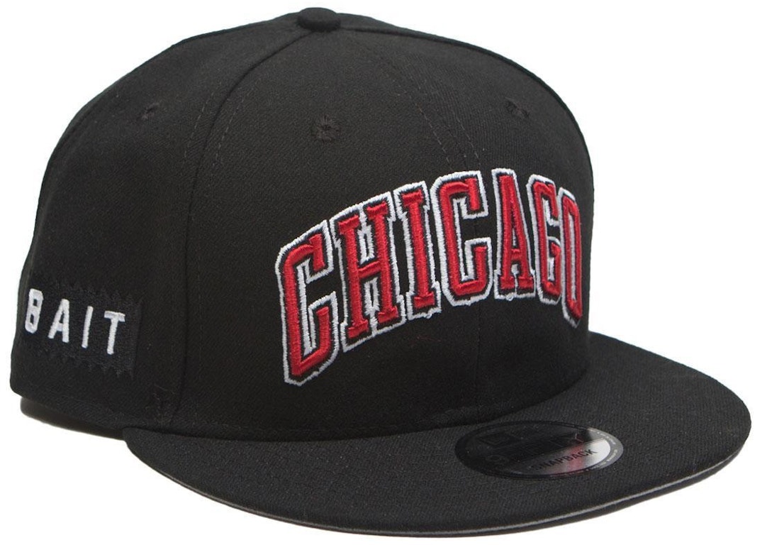 Pre-owned New Era X Bait Chicago Bulls Alt Otc 9fifty Snapback Cap Black