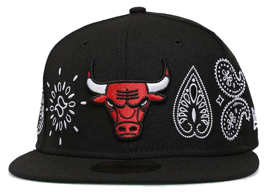 New Era Chicago Bulls Paisley 59Fifty Fitted Hat Black Men's