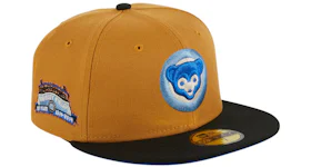 New Era Chicago Cubs Ancient Egypt 70's Logo Wrigley 100th Anniversary Hat Club Exclusive 59Fifty Fitted Hat Khaki/Black/Royal Blue