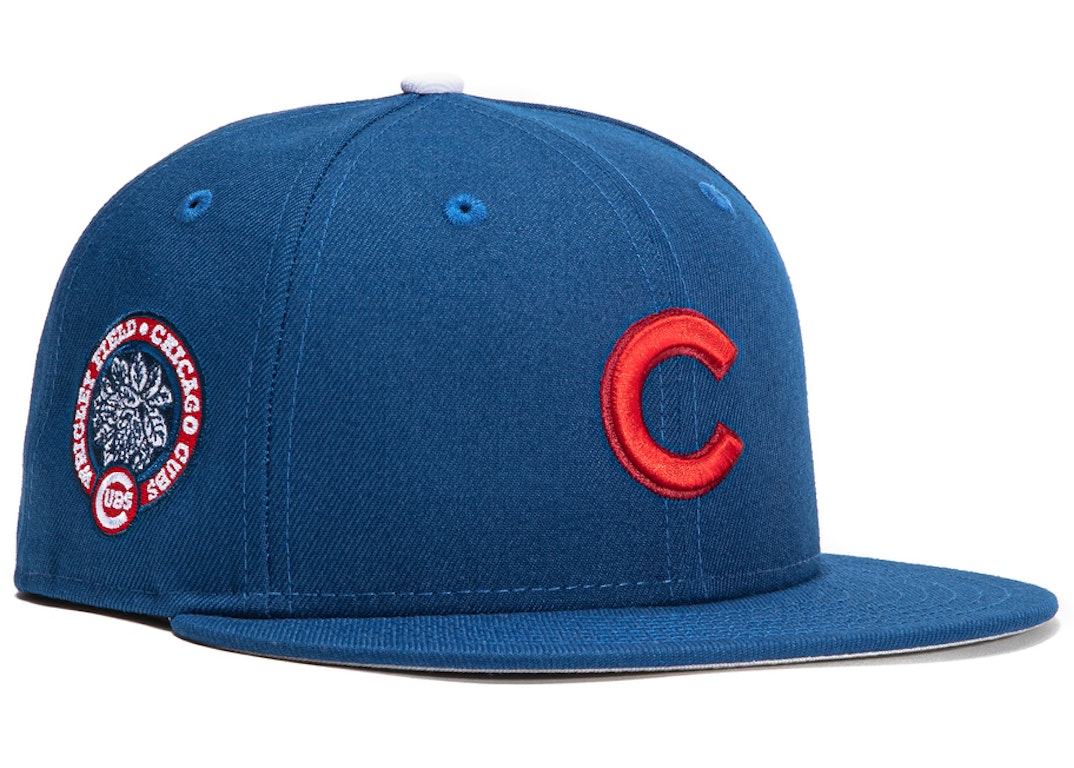 Pre-owned New Era Chicago Cubs Aux Pack Vol 2 Wrigley Field Patch Hat Club Exclusive 59fifty Fitted Hat Royal/ In Royal/red