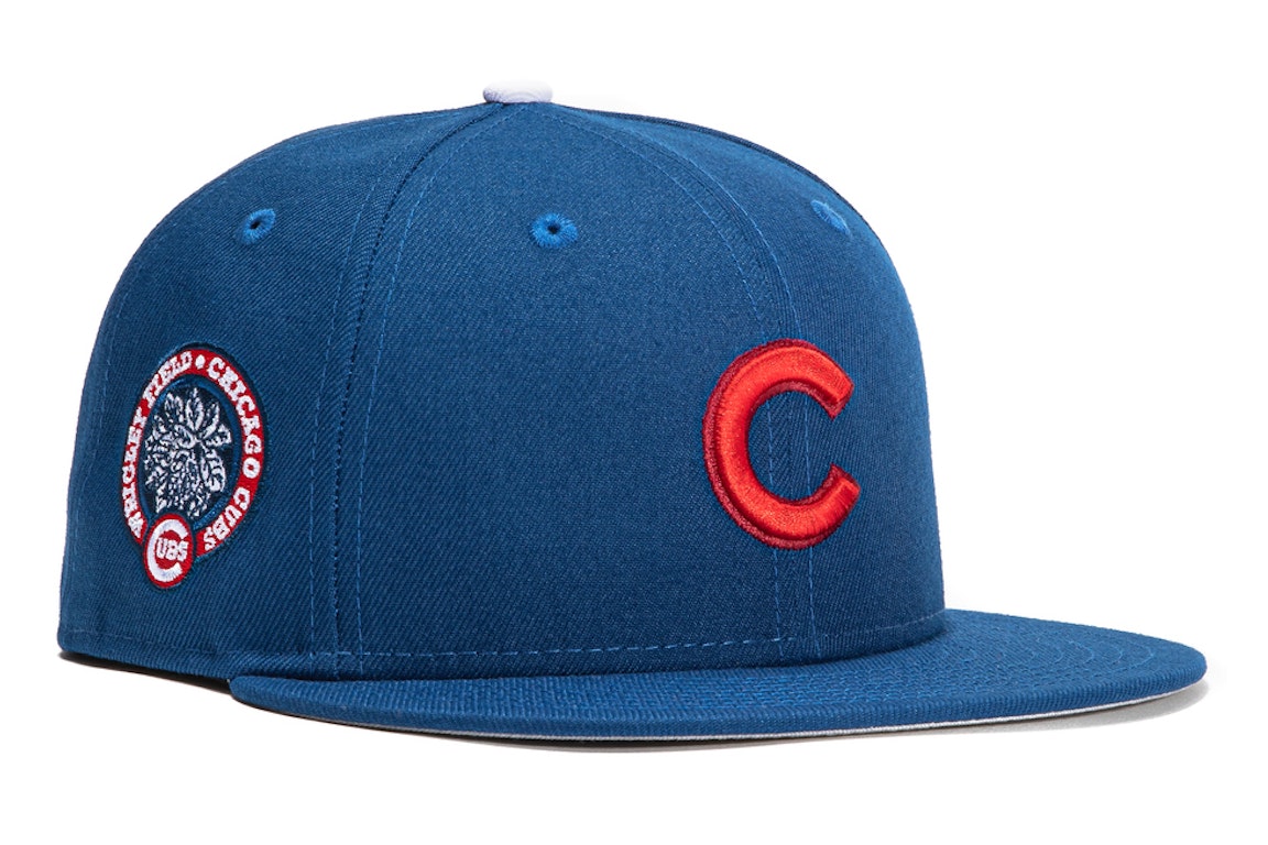 Pre-owned New Era Chicago Cubs Aux Pack Vol 2 Wrigley Field Patch Hat Club Exclusive 59fifty Fitted Hat Royal/ In Royal/red