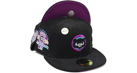 New Era Chicago Cubs Capsule Corduroy Campfire 1990 All Star Game Patch Fitted Hat Fitted Hat Black/Purple