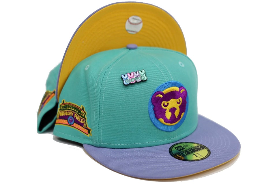 New Era Chicago Cubs Capsule Easter Collection Wrigley Field 59FIFTY Fitted Hat Green/Lavender
