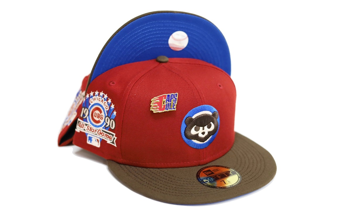 Pre-owned New Era Chicago Cubs Capsule Nitro 3.0 Collection 1990 All Star Game 59fifty Fitted Hat Red/blue