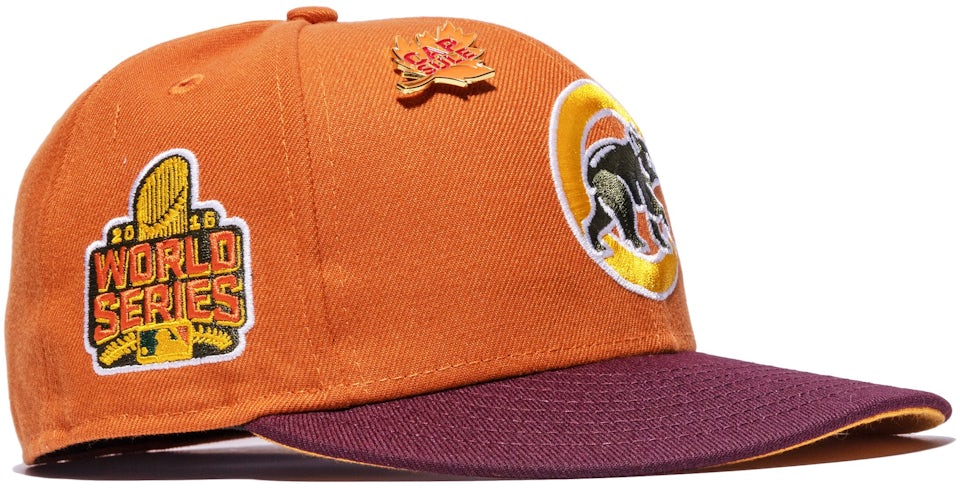 New Era Chicago Cubs Fall Collection 2016 World Series Capsule Hats  Exclusive 59Fifty Fitted Hat Orange/Yellow - FW21 - US