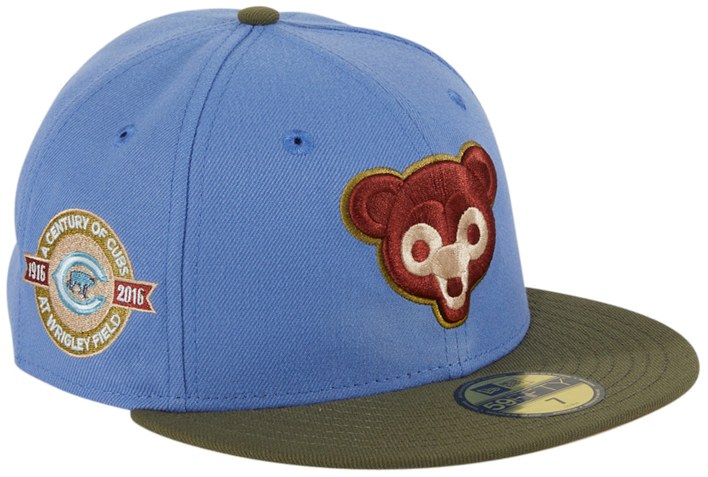 New Era Chicago Cubs Great Outdoors 1962 All Star Game Patch Hat Club  Exclusive 59Fifty Fitted Hat Indigo/Olive - SS22 - US