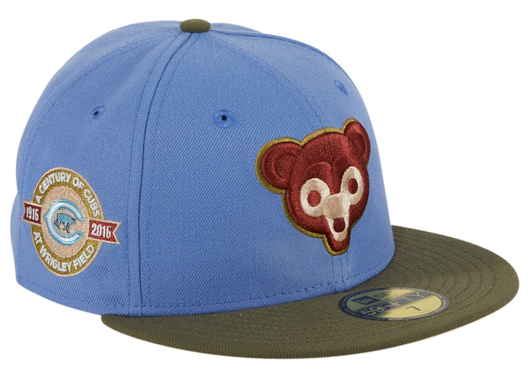 Pre-owned New Era Chicago Cubs Great Outdoors 1962 All Star Game Patch Hat Club Exclusive 59fifty Fitted Hat I In Indigo/olive