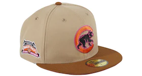 New Era Chicago Cubs PBJ Wrigley Field Patch Alternate Hat Club Exclusive 59Fifty Fitted Hat Tan/Brown