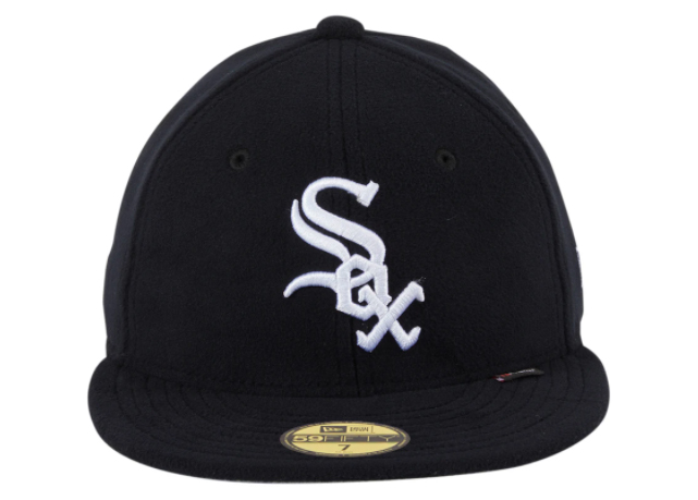 New Era Chicago White Sox Polartec 59Fifty Fitted Hat Black Men's
