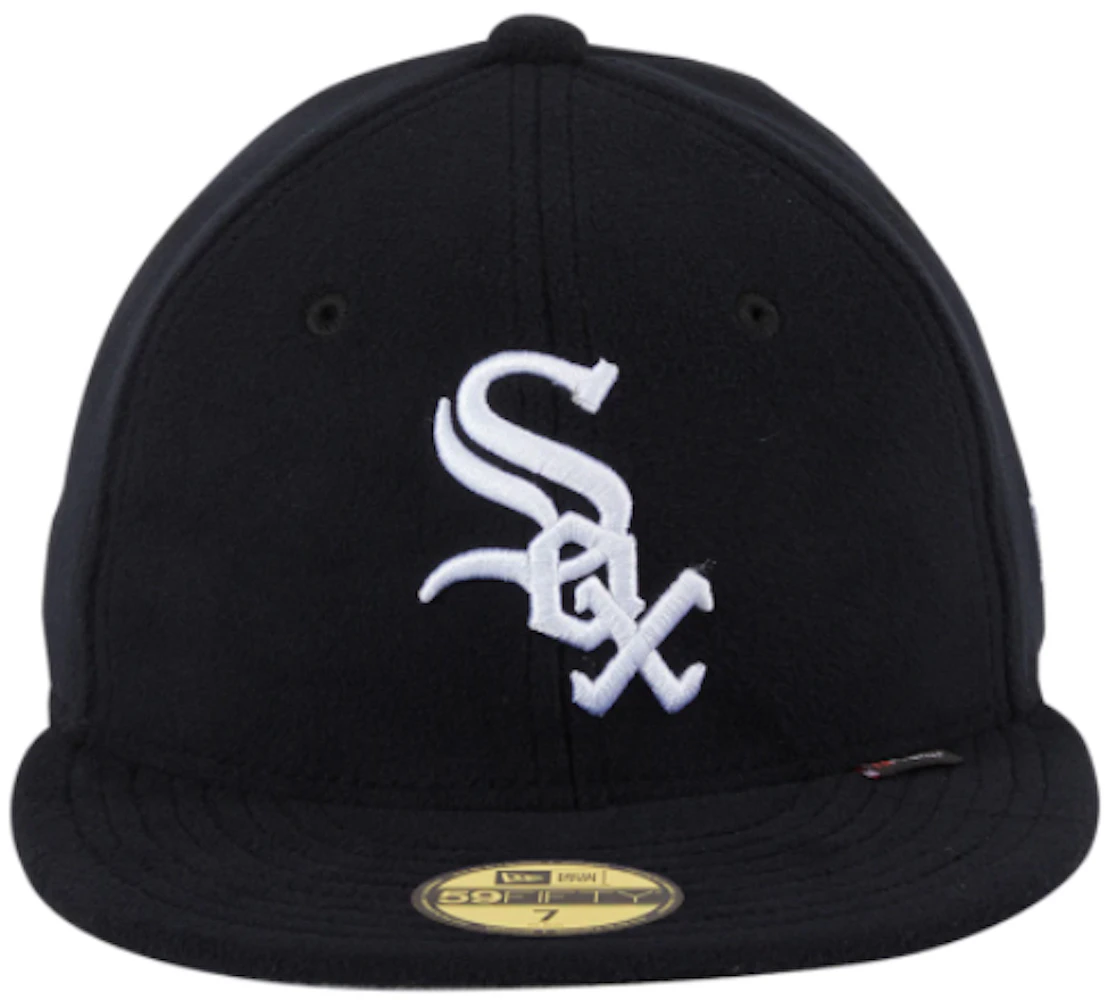 Chicago White Sox Hat Cap Fitted Mens 7 1/4 New Era Black MLB