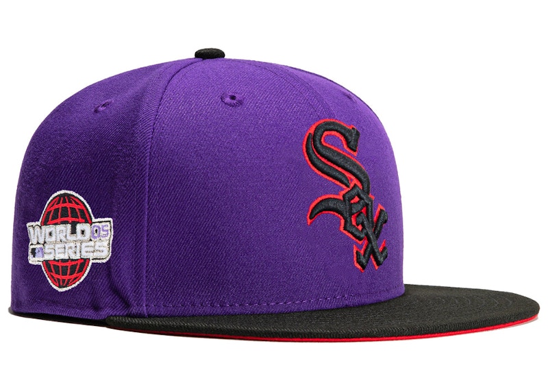 Purple white clearance sox hat