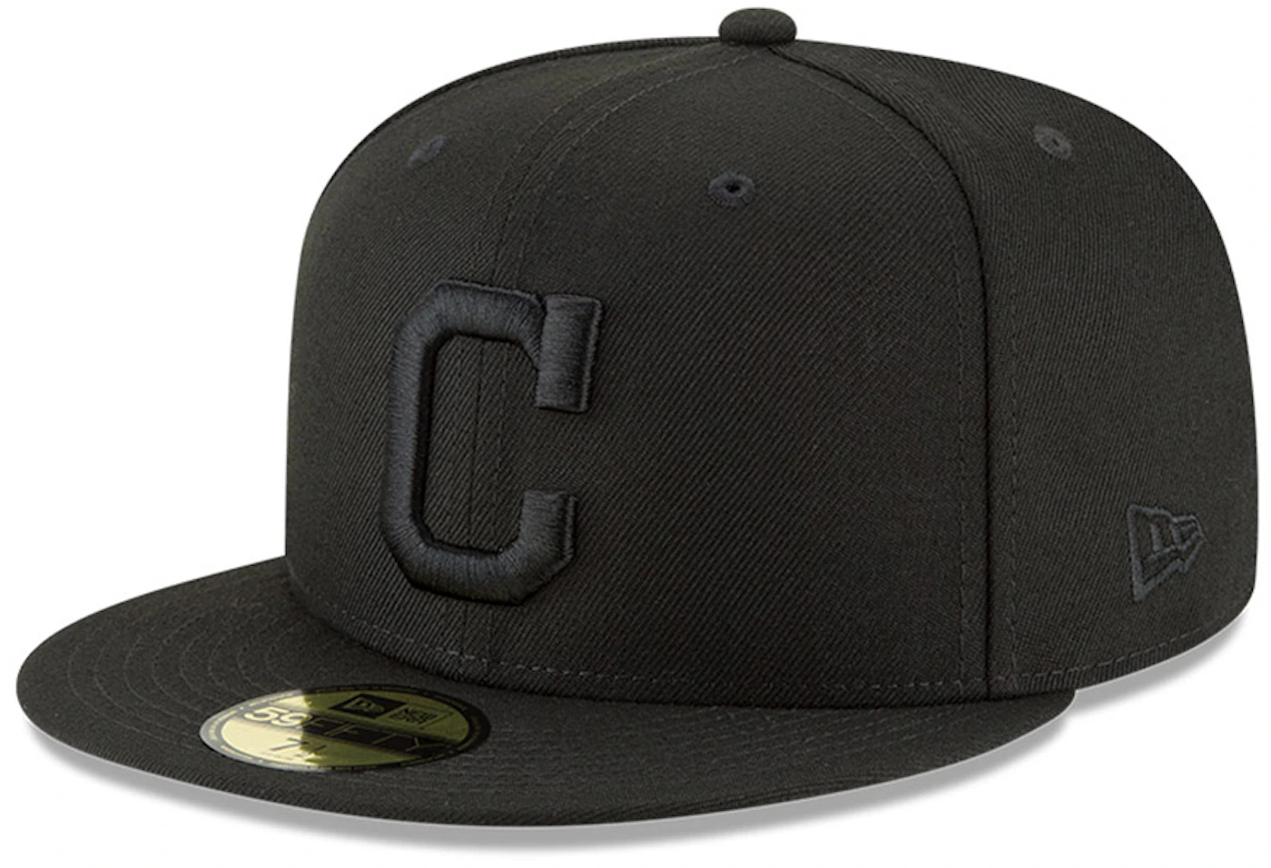 New Era Cleveland Indians 59Fifty Fitted Hat Black/Black Men's