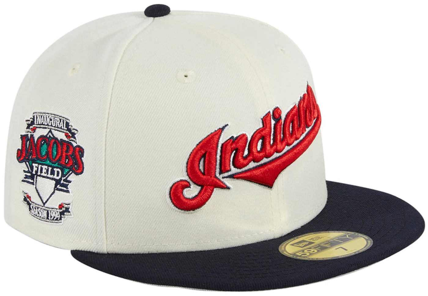 New Era Cleveland Indians Youth Fitted Hat MLB On Field Kids 2 Tone Boys Cap
