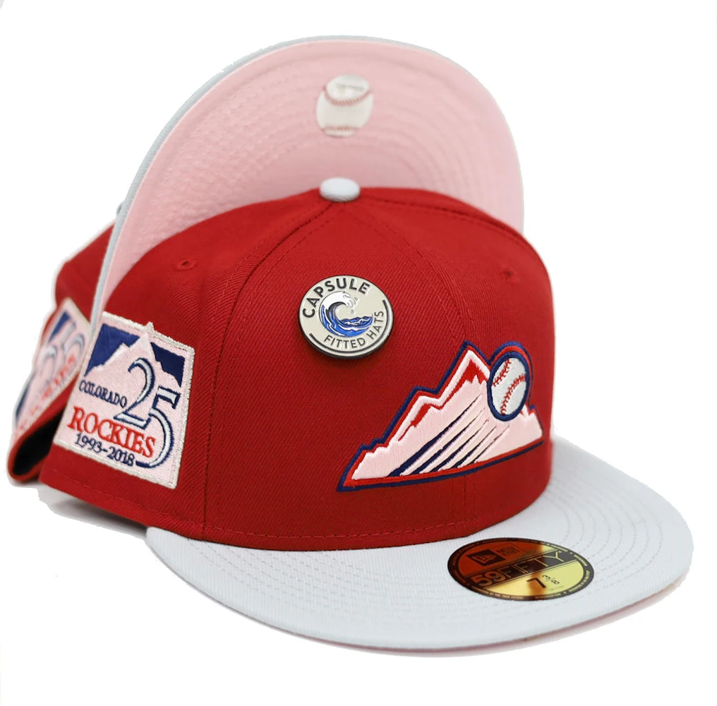 New Era Colorado Rockies Capsule Claw Collection 25 Years 59Fifty Fitted Hat  Red/Pink - SS22 - US